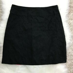 Richard Malcolm Sport 8 Black Lined Eyelet Pencil Skirt Cotton